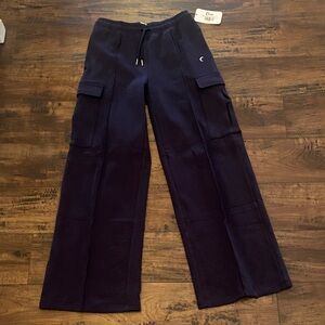 ZYIA Women’s Navy Retreat Wide Leg Cargo Pants 31.5” inseam